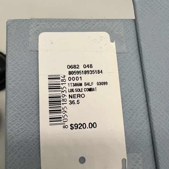 Prada Lug-Sole Leather Combat Boots - Picture 14 of 15